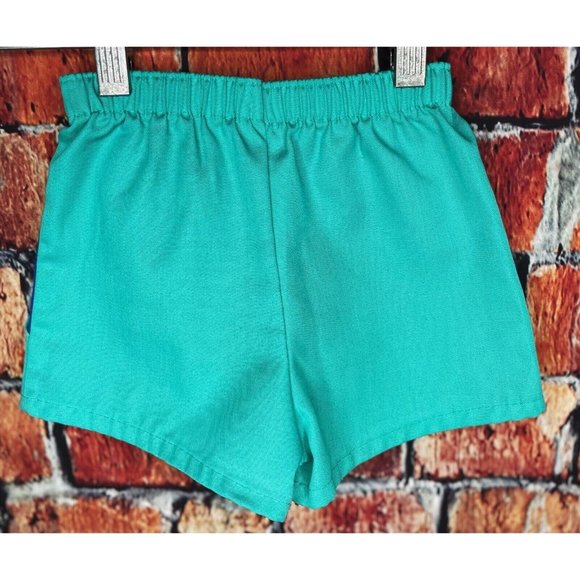 Vintage Buster Brown Toddler Boys Shorts Size 3T Green Blue Poly Cotton - Picture 3 of 4